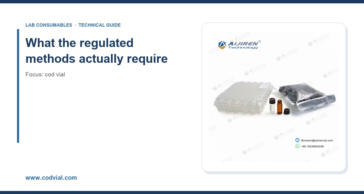 What the regulated methods actually require