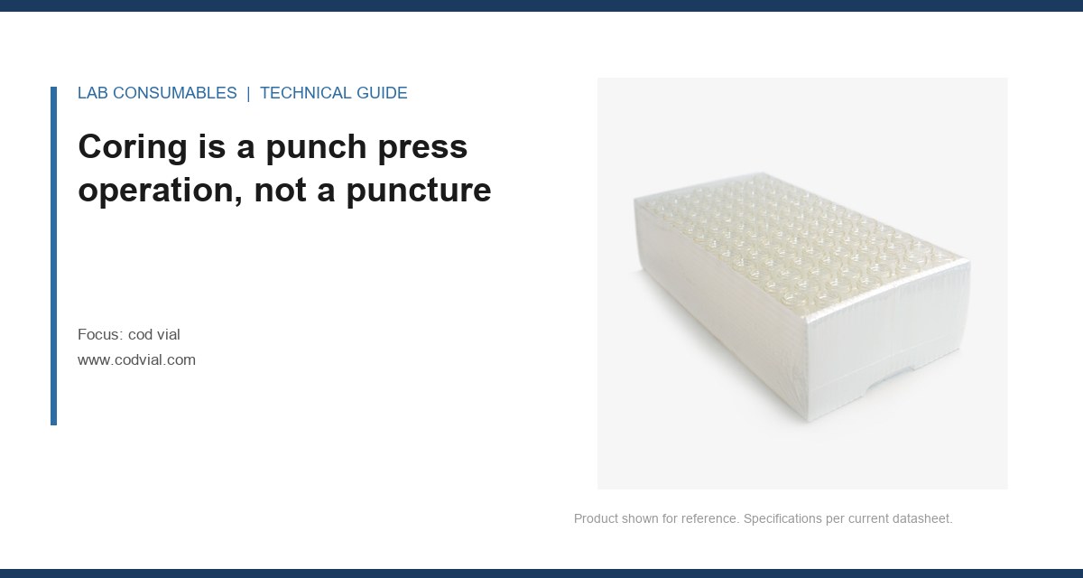 Coring is a punch press operation, not a puncture