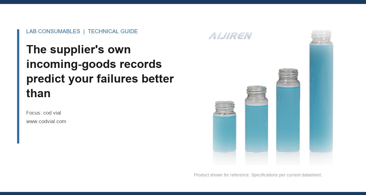 The supplier’s own incoming-goods records predict your failures better than