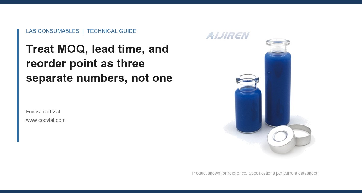 Treat MOQ, lead time, and reorder point as three separate numbers, not one